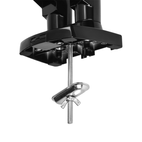 Full motion gas spring dual monitor arm, LED 17″-27″